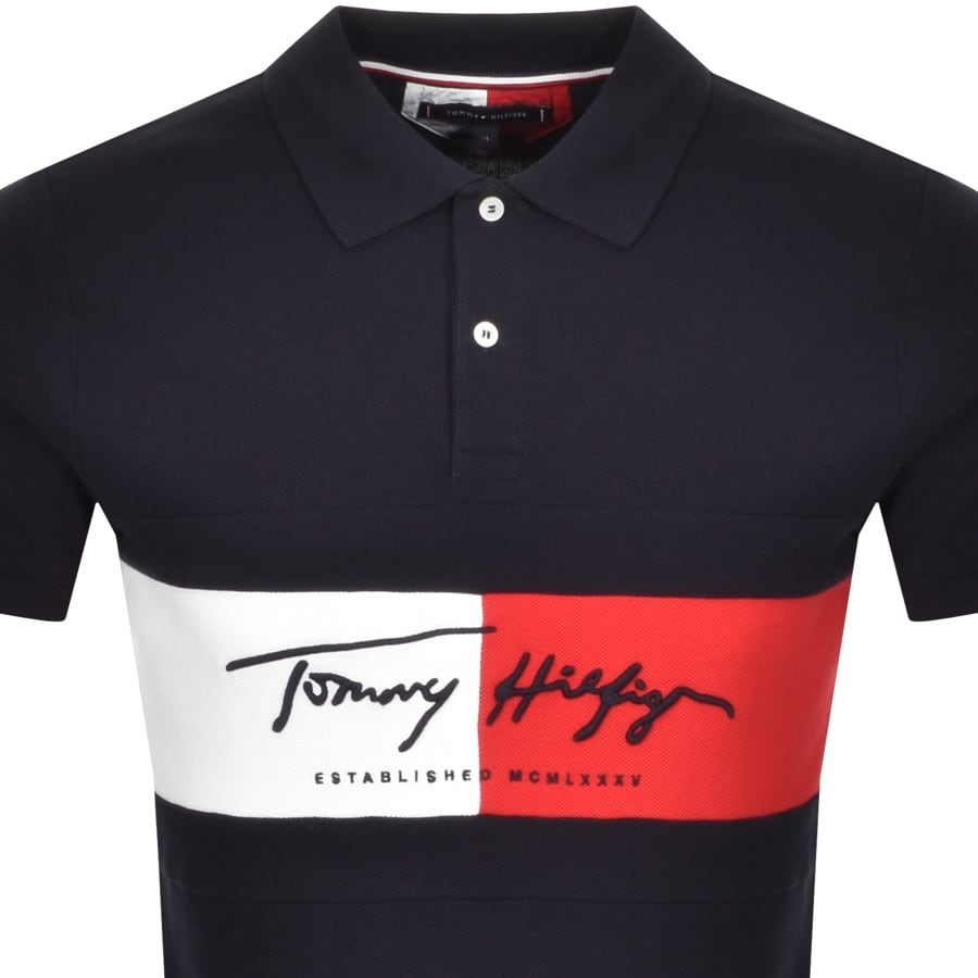 Alternative Image for ProductTommy Hilfiger Autograph Flag Polo Navy2